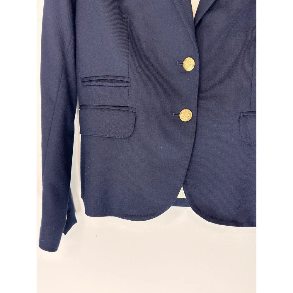 J.Crew‎ Original Wool Schoolboy Blazer Navy Blue Office Work Business Casual 4